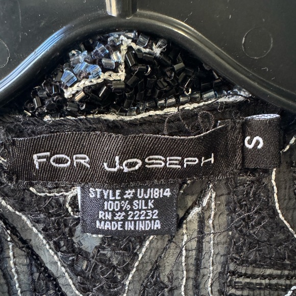 Vintage For Joseph Sheer Embellished Silk Top Sz S - Picture 15 of 16